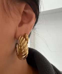Winther Studio Øreringe^Baguette Hoops