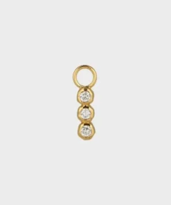 Winther Studio Øreringe^Clear Stone Charm