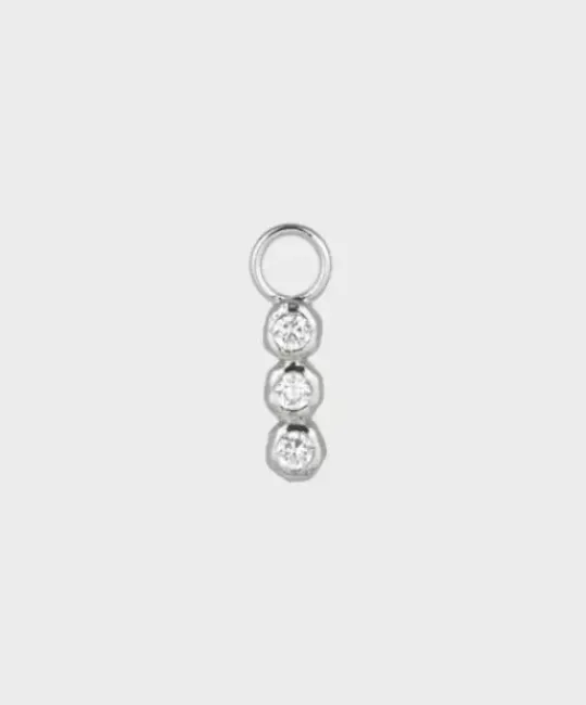 Winther Studio Øreringe^Clear Stone Charm