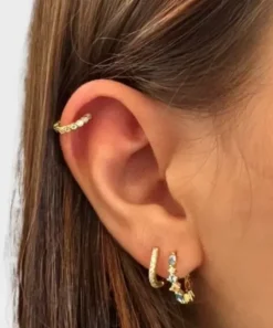 Winther Studio Øreringe^Clear Stone Helix