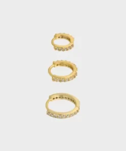 Winther Studio Øreringe^Crystal Hoop Set