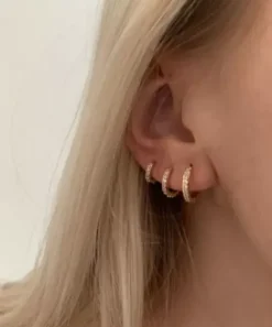 Winther Studio Øreringe^Crystal Hoop Set