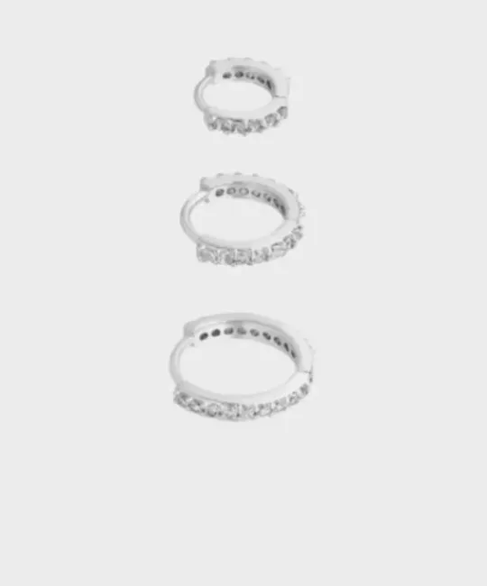 Winther Studio Øreringe^Crystal Hoop Set