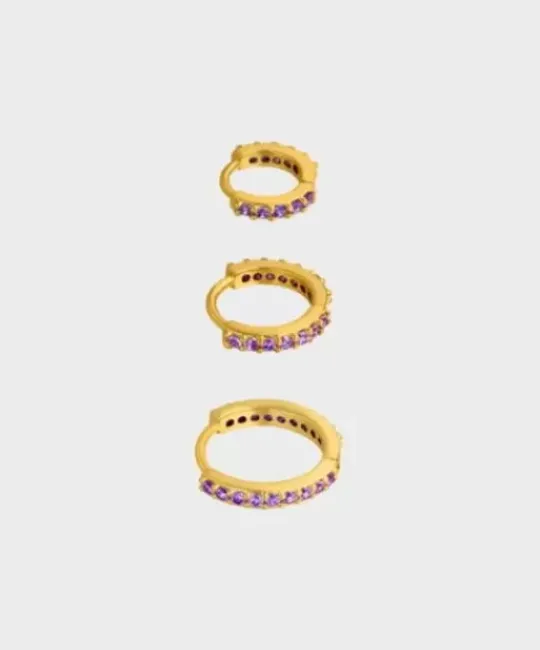 Winther Studio Øreringe^Crystal Hoop Set