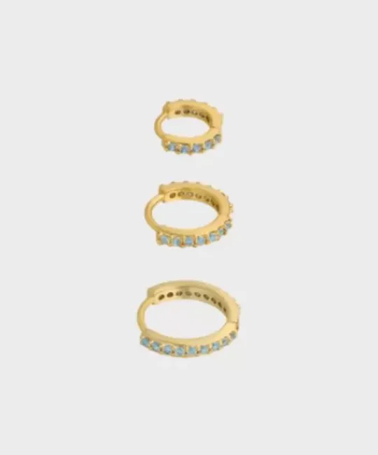 Winther Studio Øreringe^Crystal Hoop Set