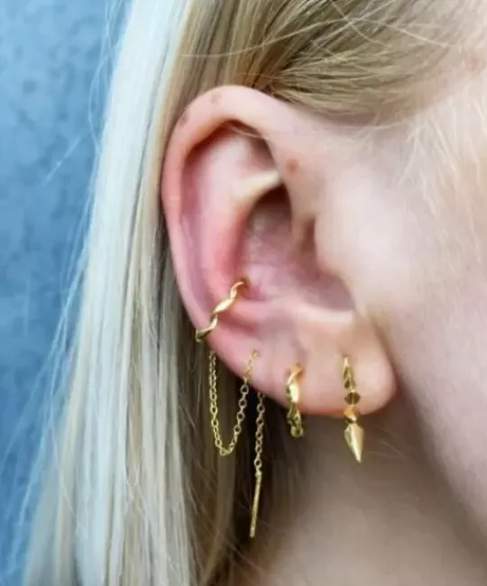Winther Studio Øreringe^Mini Twisted Hoops