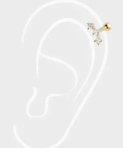 Winther Studio Øreringe^Triple Crystal Piercing