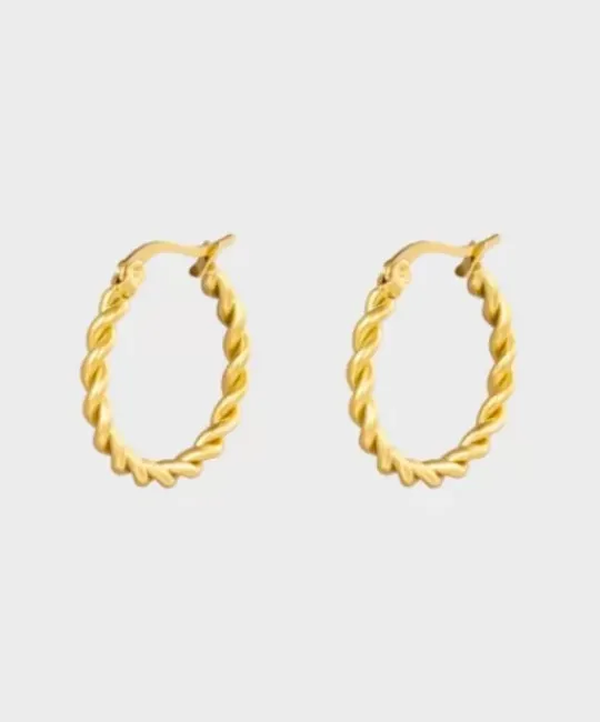 Winther Studio Øreringe^Twined Hoops 2,2Cm