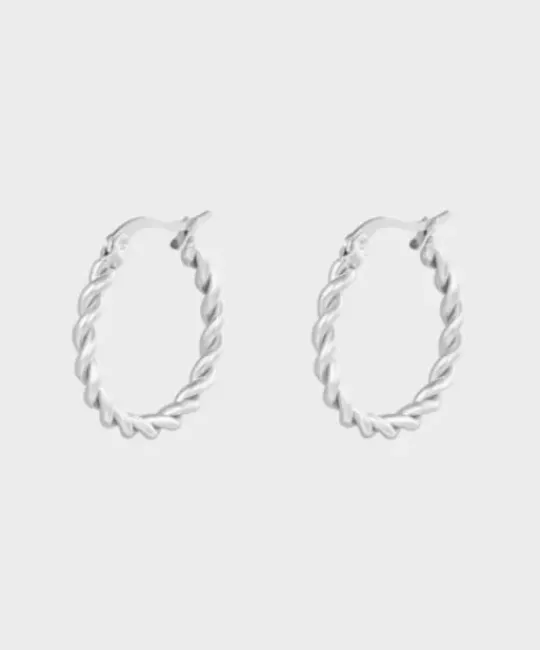 Winther Studio Øreringe^Twined Hoops 2,2Cm