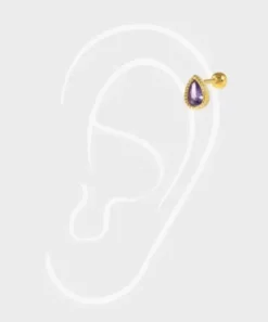 Winther Studio Øreringe^Zircon Drop Piercing
